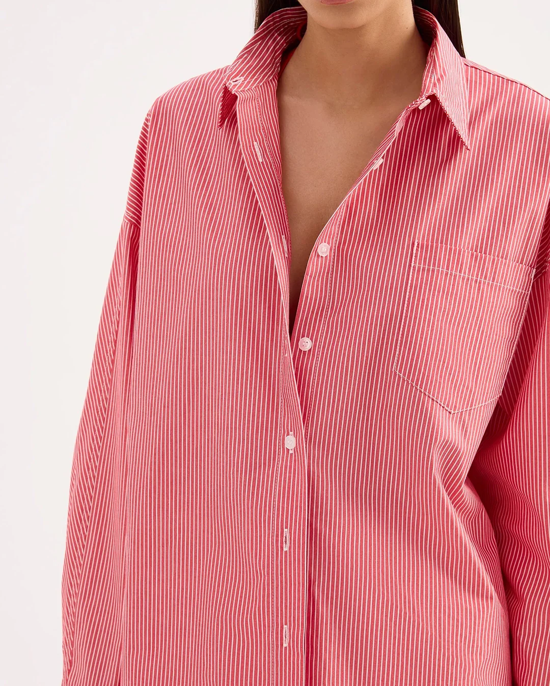 Anouk Stripe Shirt - Red Stripe - Image 3