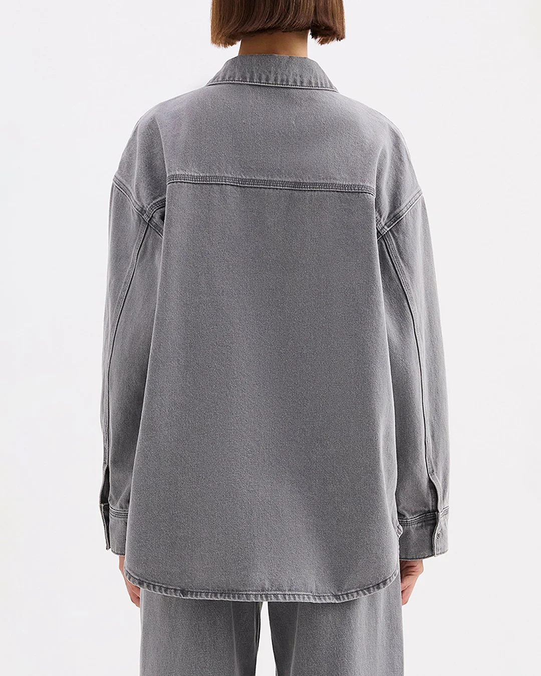 Calvi Denim Shacket - Steel - Image 4