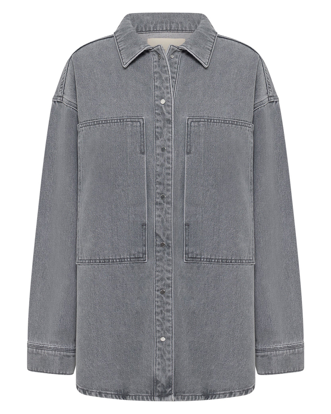 Calvi Denim Shacket - Steel - Image 5