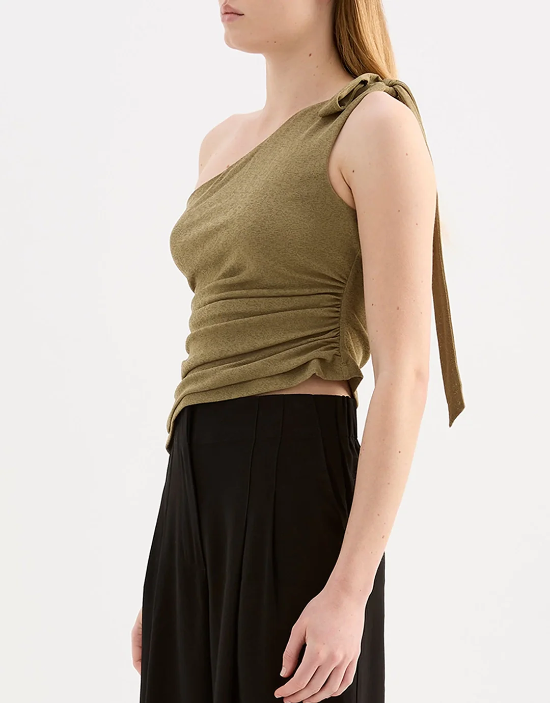 Flora Mesh Top - Deep Olive - Image 4