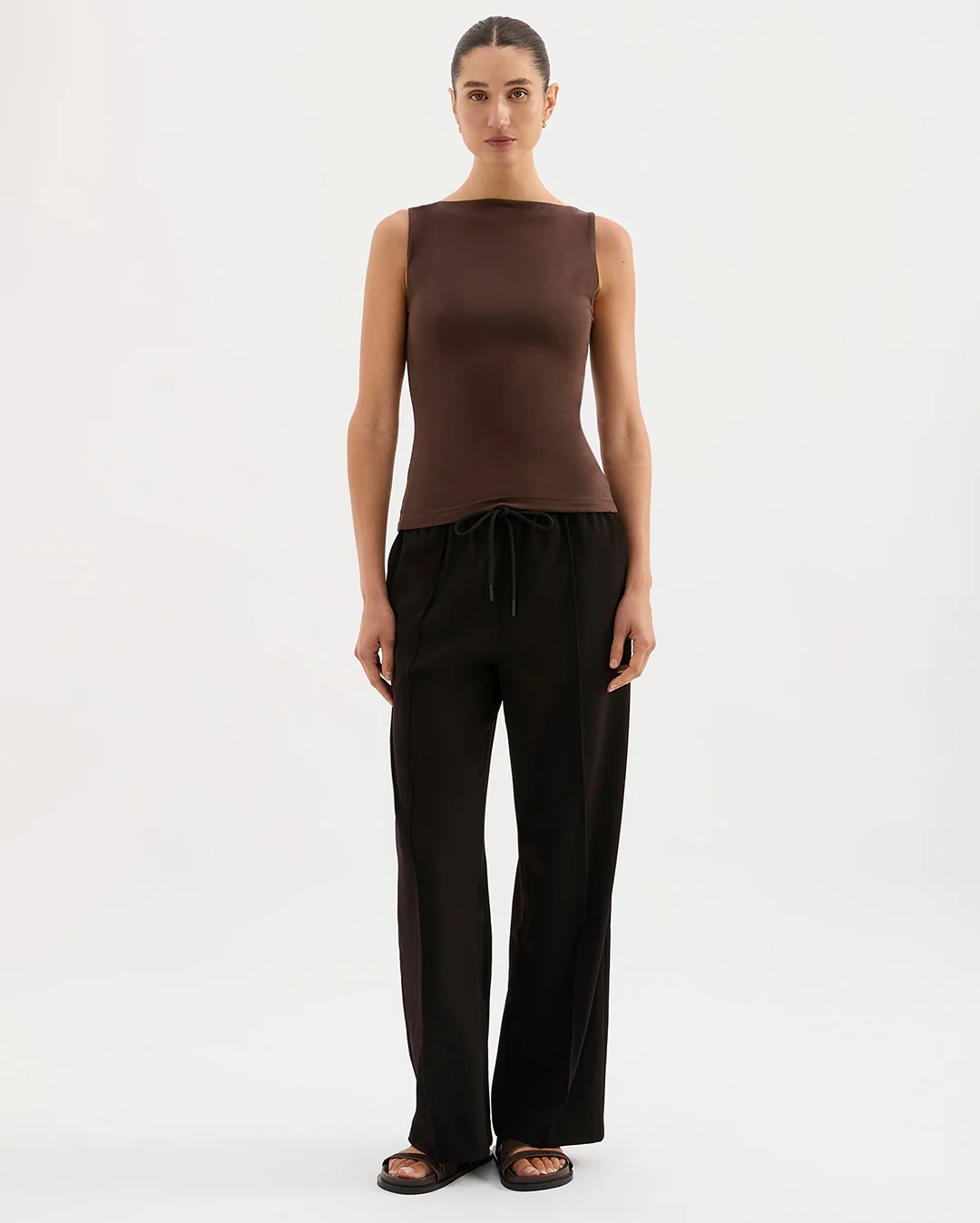 Lois Organic Tank - Chocolate - Image 4