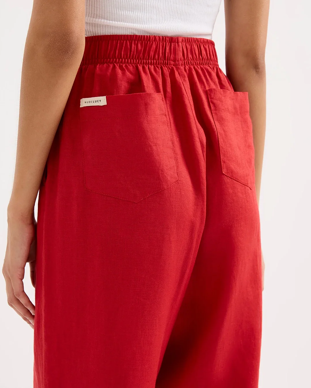 Lounge Linen Pant - Vermillion - Image 7