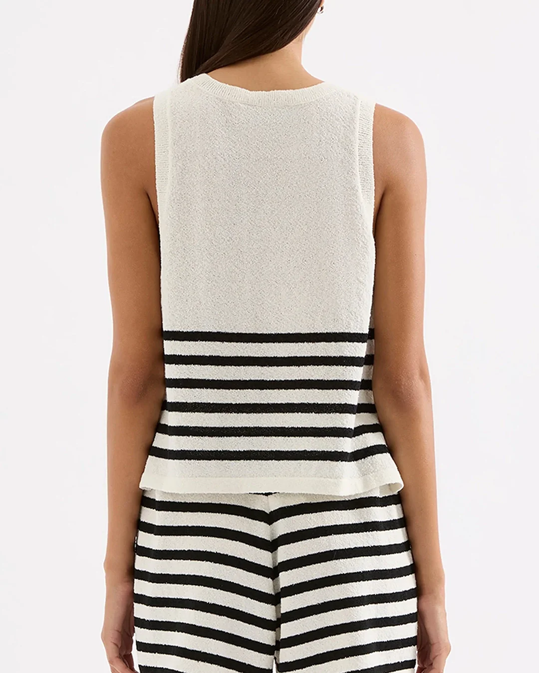 Marika Knit Tank - Black Stripe - Image 5