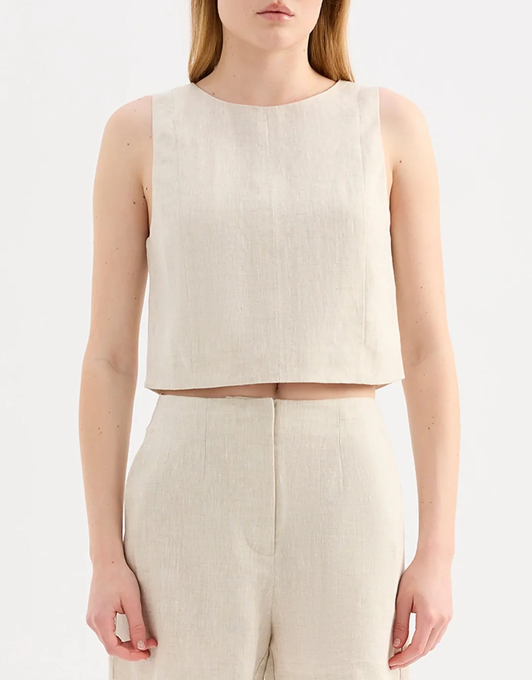 Marli Linen Top - Natural - Image 2