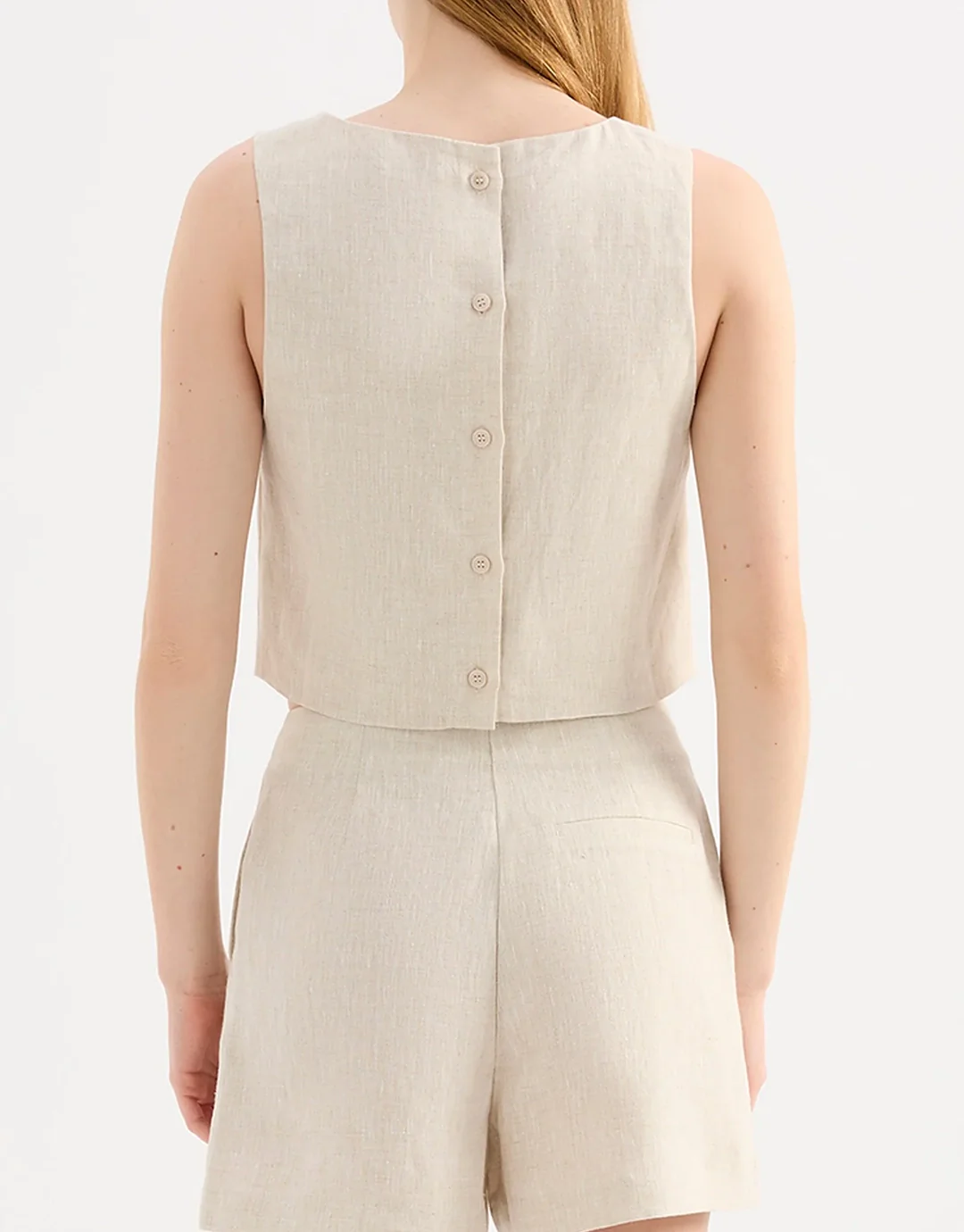 Marli Linen Top - Natural - Image 4