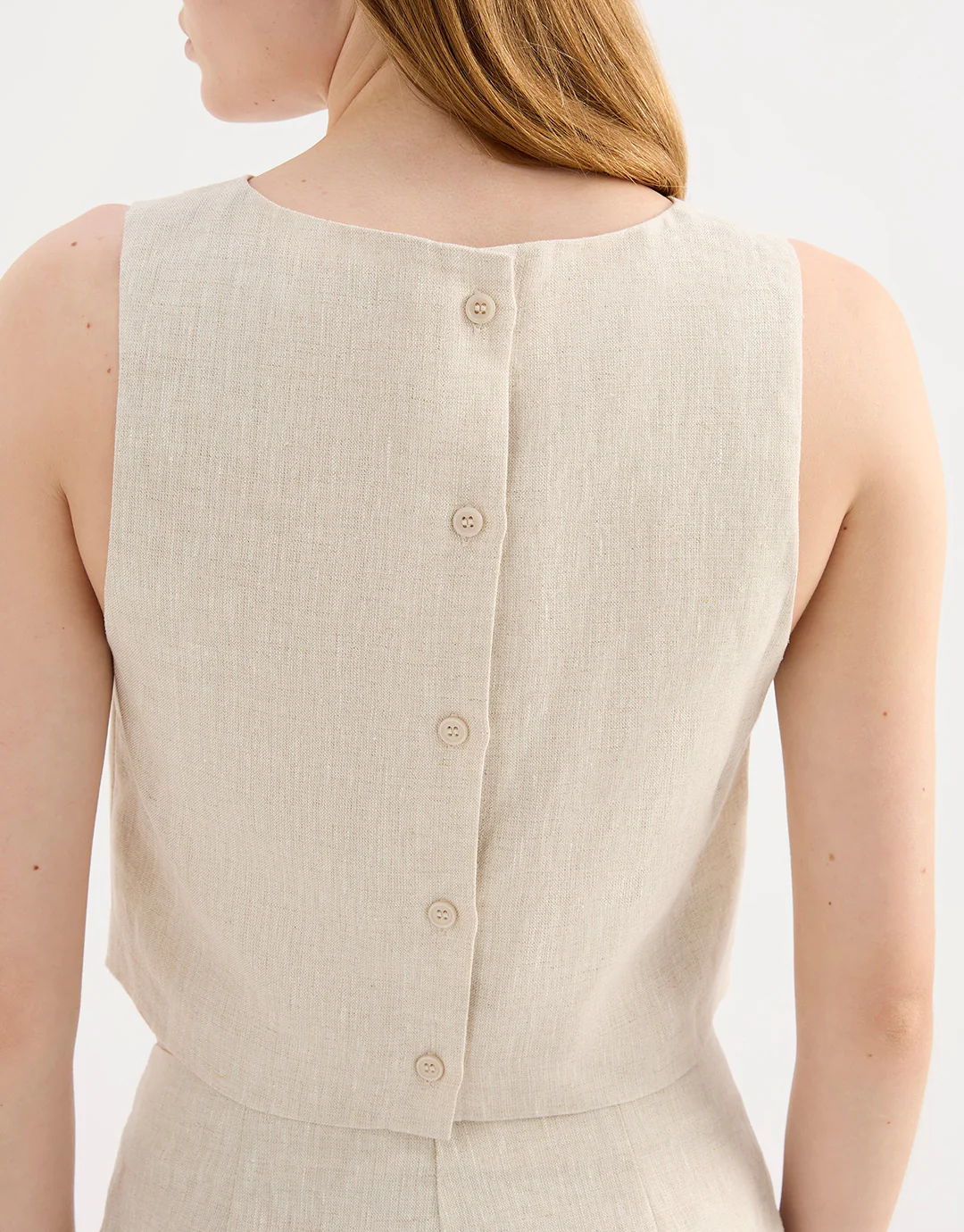 Marli Linen Top - Natural - Image 5
