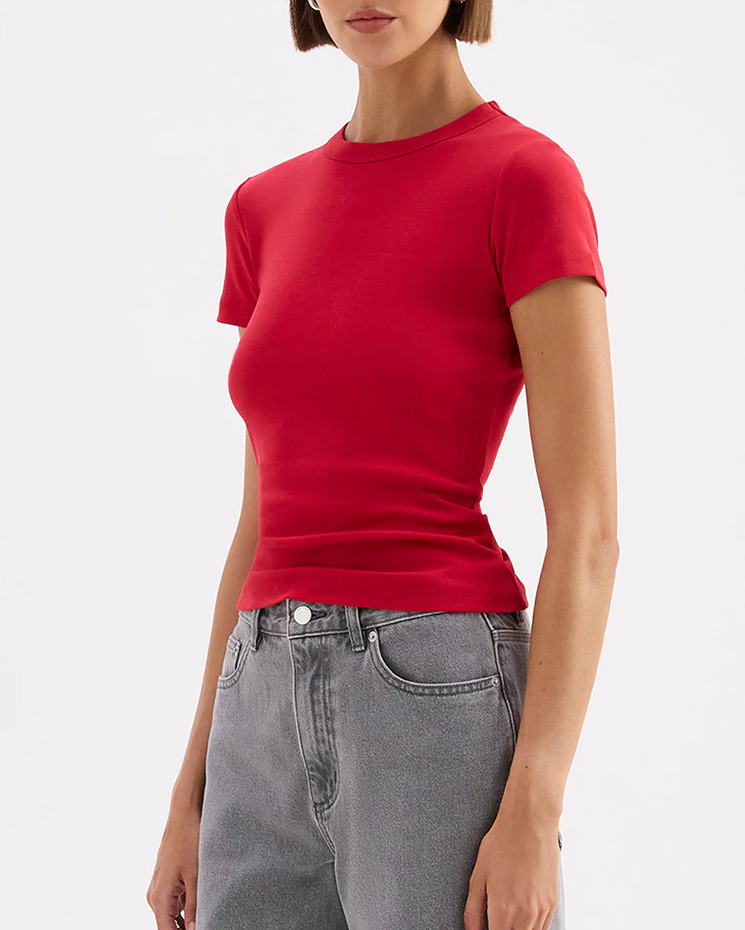 Organic Baby Tee - Cherry - Image 2