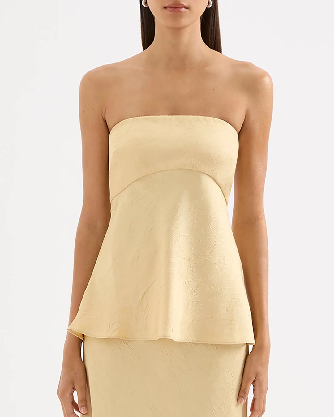Pandora Strapless Top - Butter - Image 3
