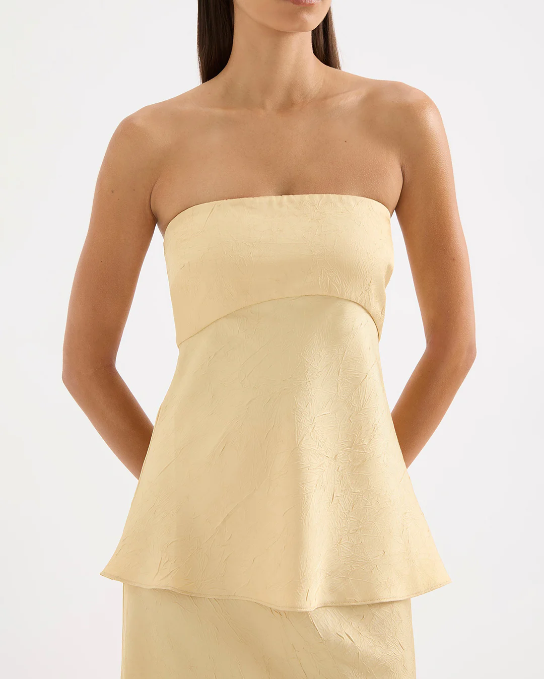 Pandora Strapless Top - Butter - Image 4