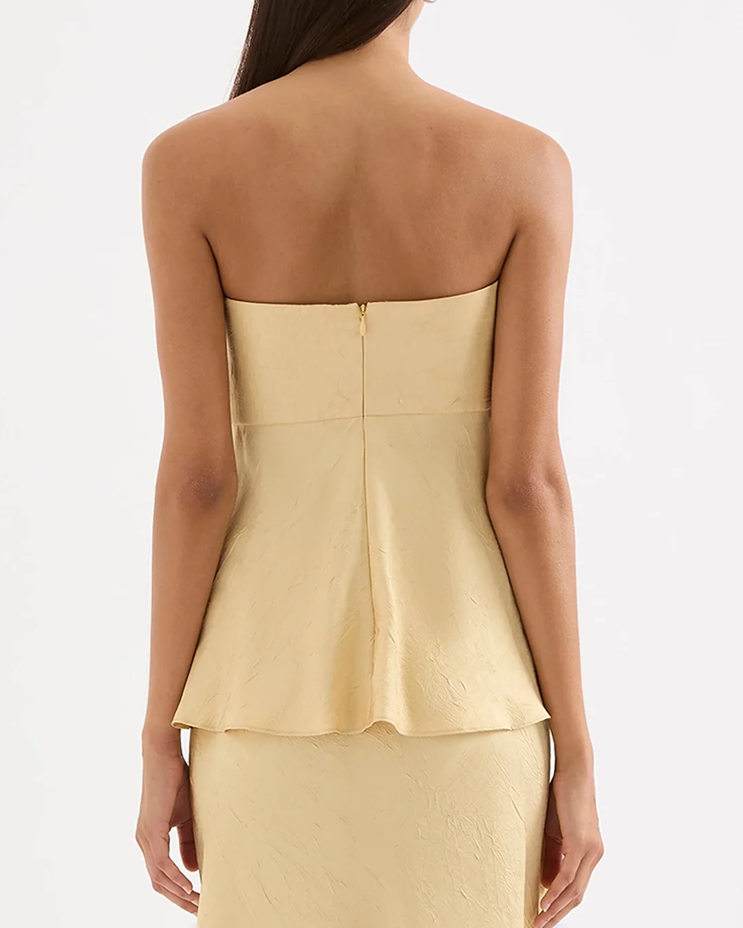 Pandora Strapless Top - Butter - Image 6