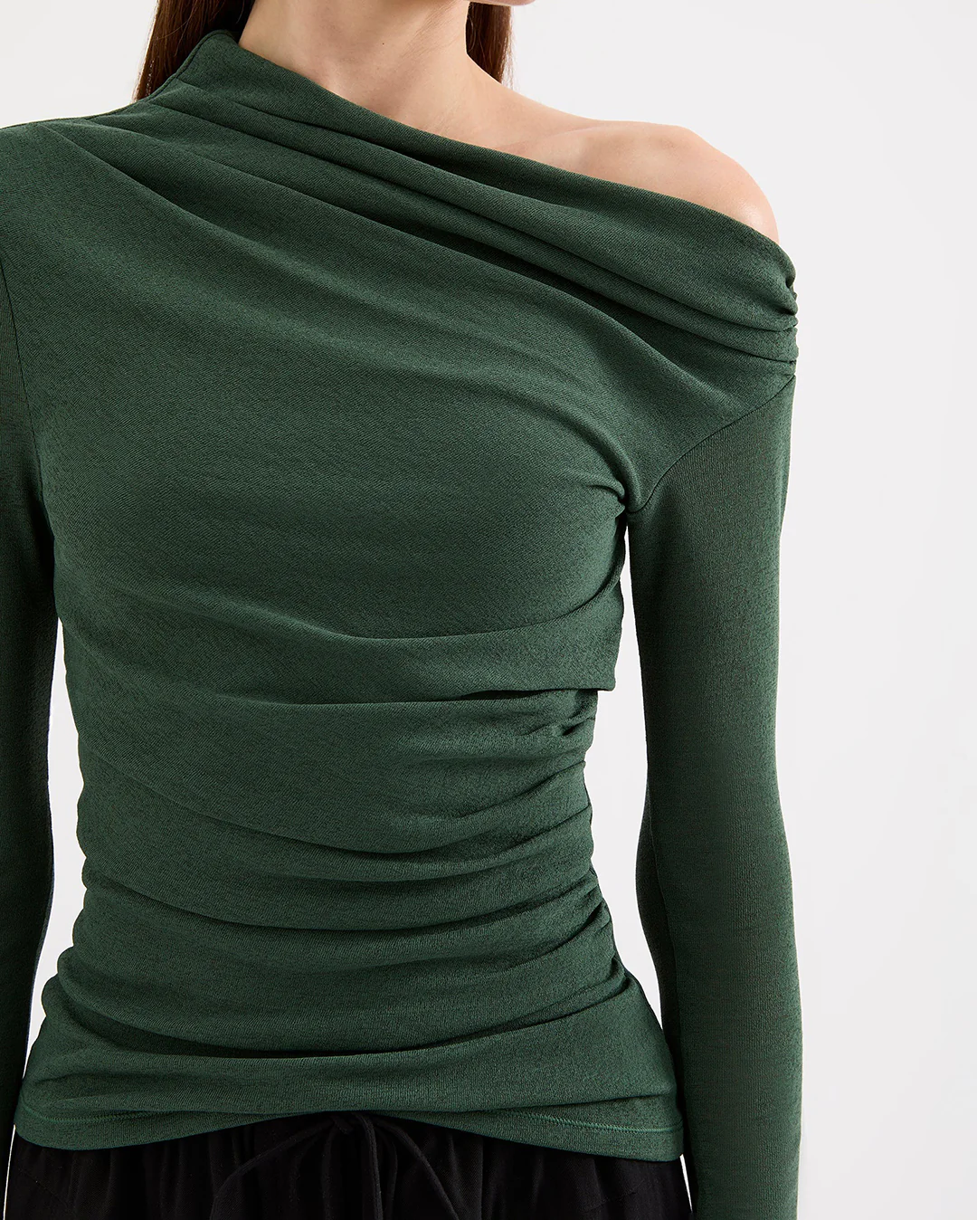 Rue Mesh Long Sleeve Top - Emerald - Image 3
