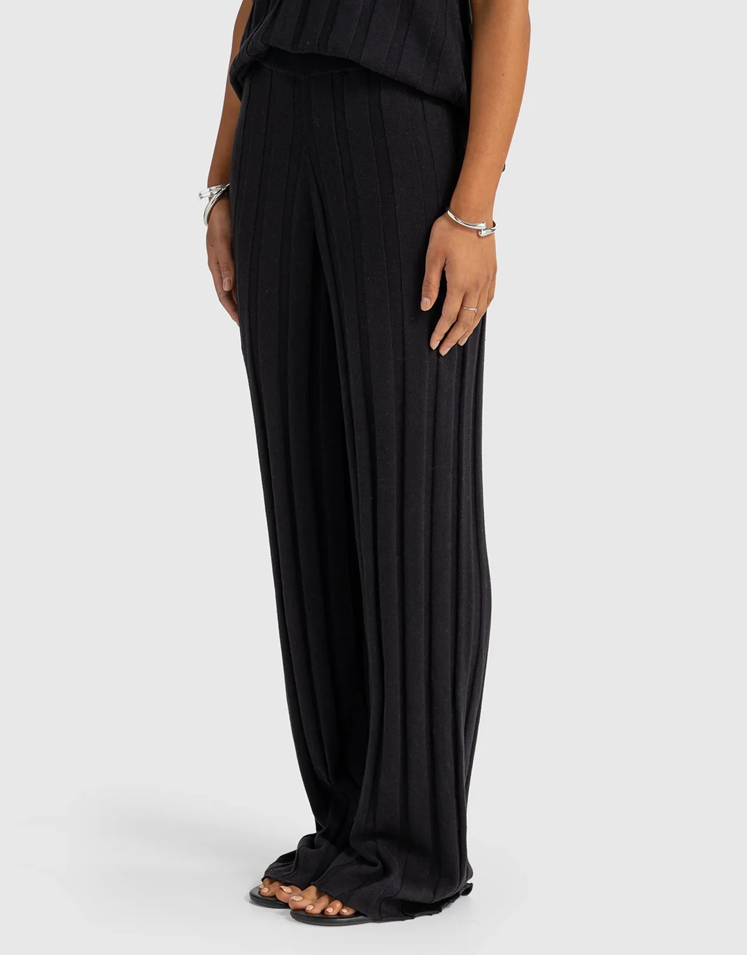 Amara Knit Pants - Black - Image 3