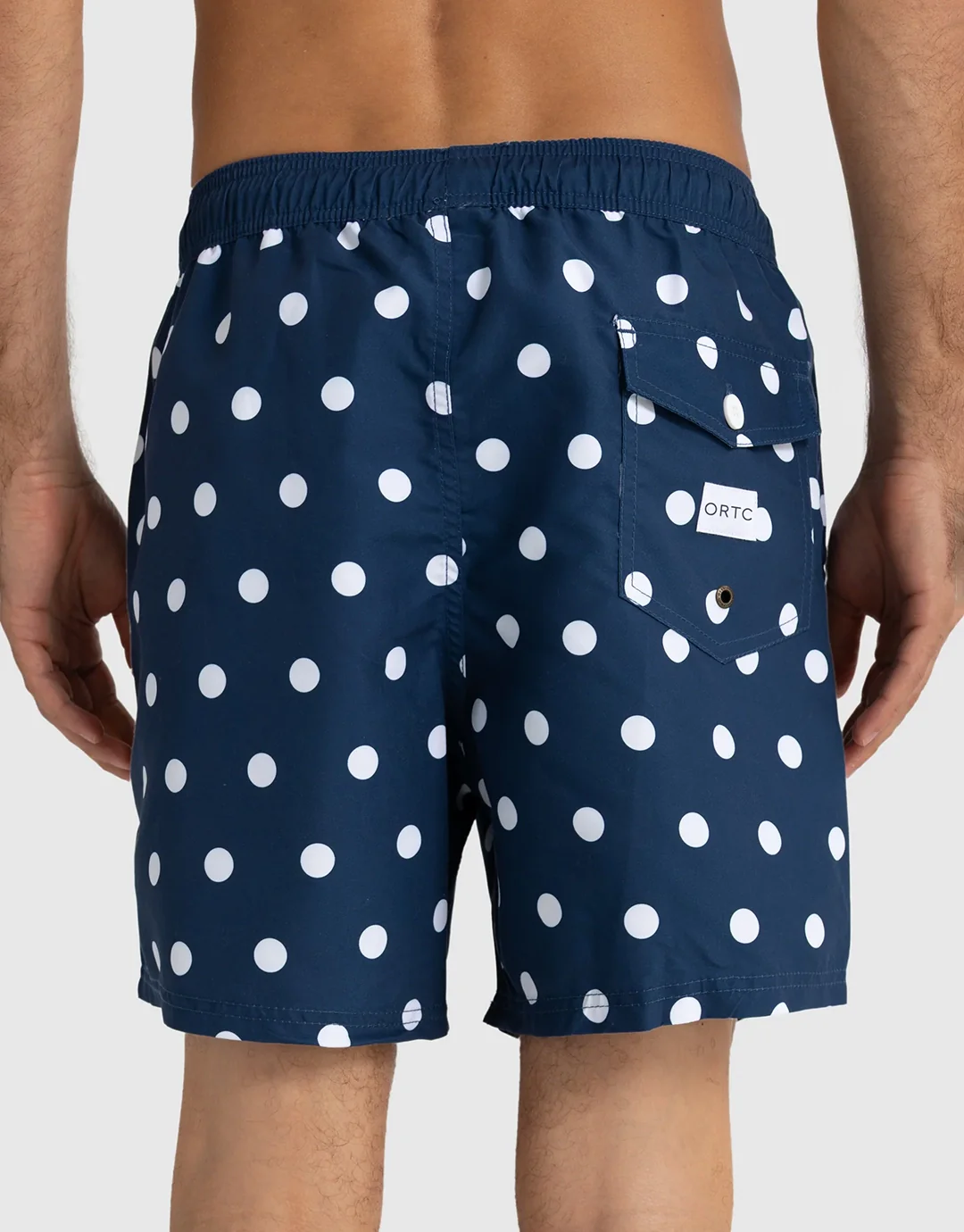 Henley Swim Shorts - Navy Polka - Image 6