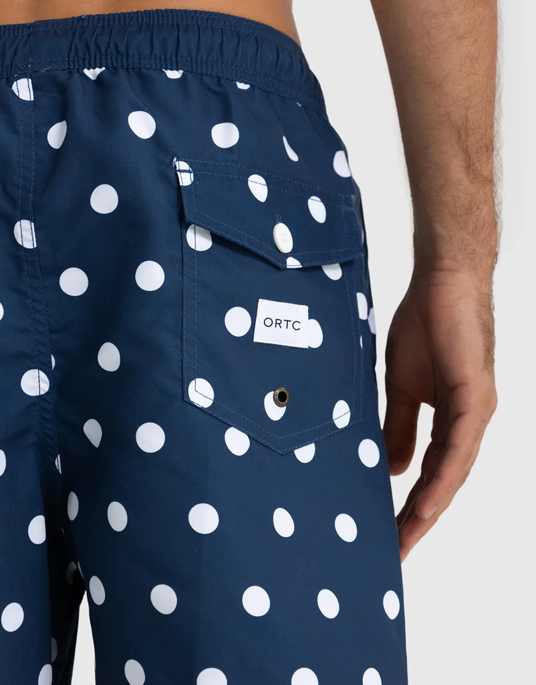 Henley Swim Shorts - Navy Polka - Image 7