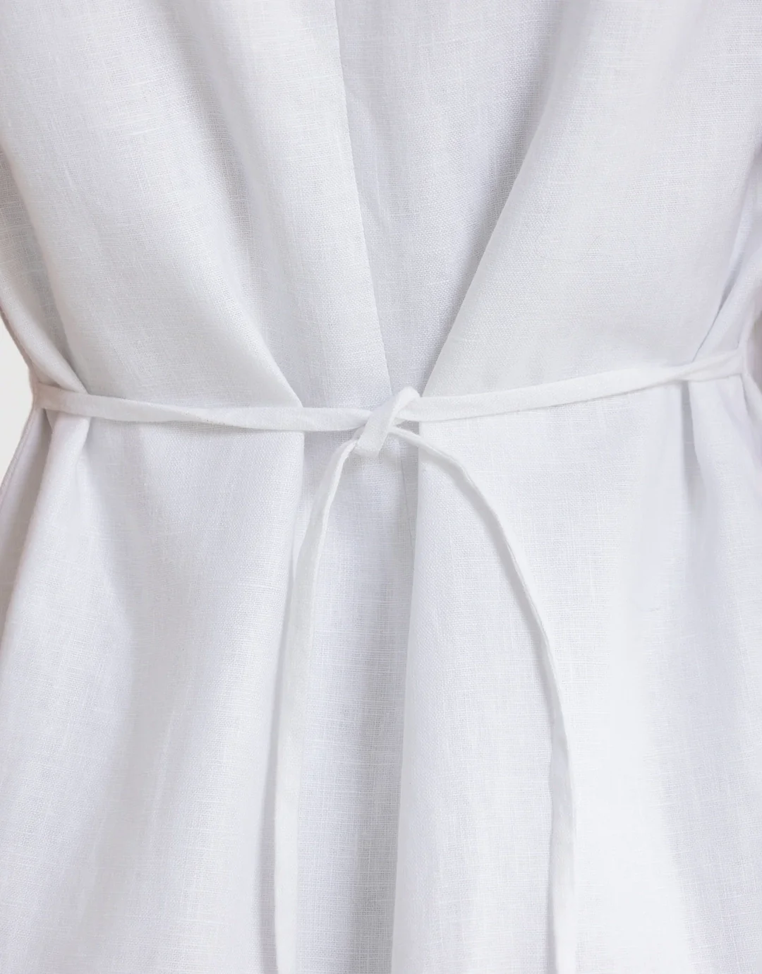Koda Linen Mini Dress - White - Image 8