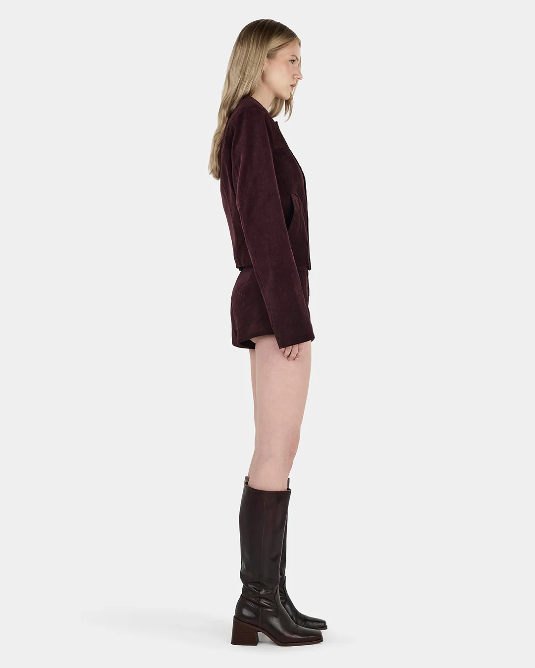 Cadence Cord Jacket - Cherry Choc - Image 7