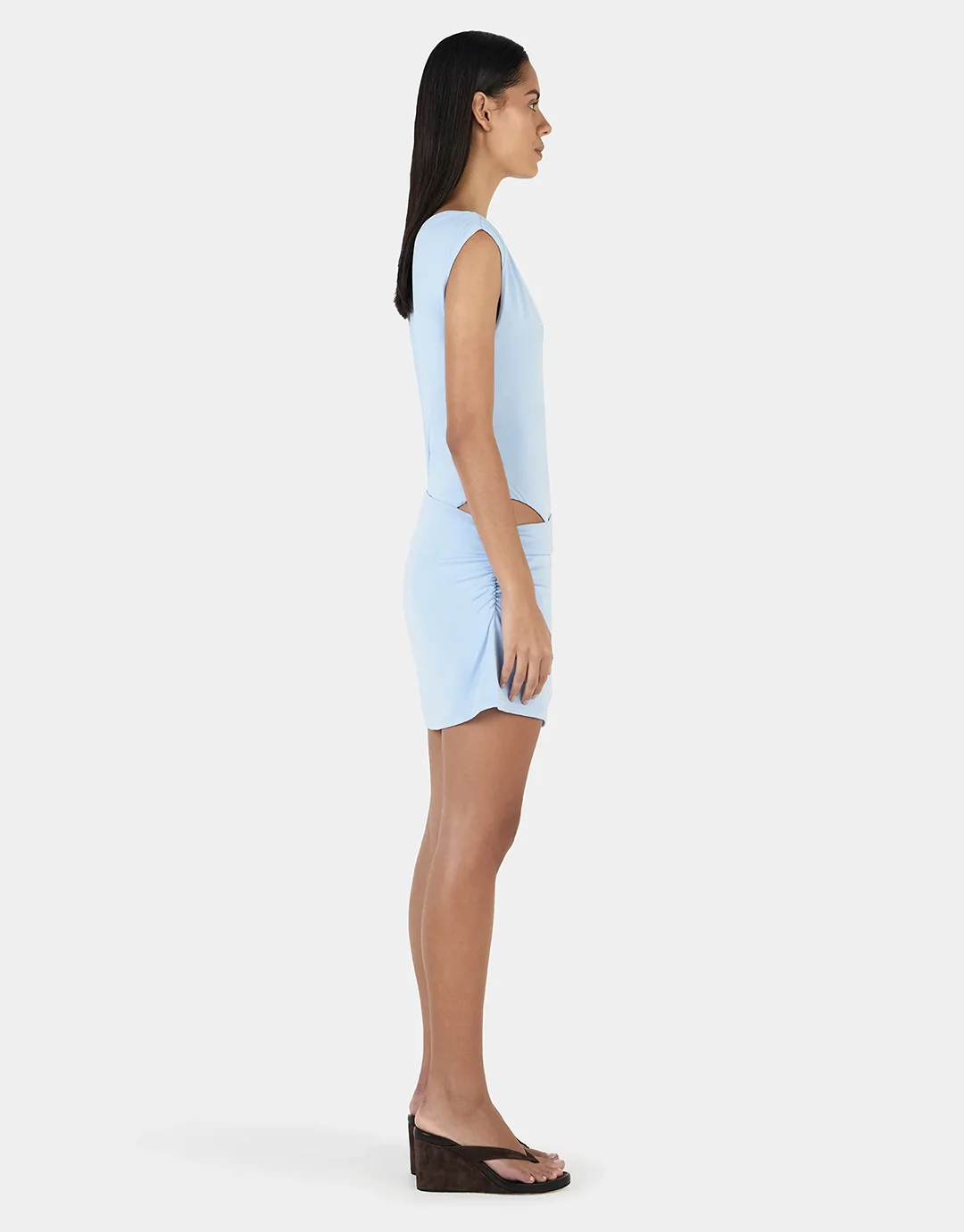 Frida Mini Dress - Sky Blue - Image 4