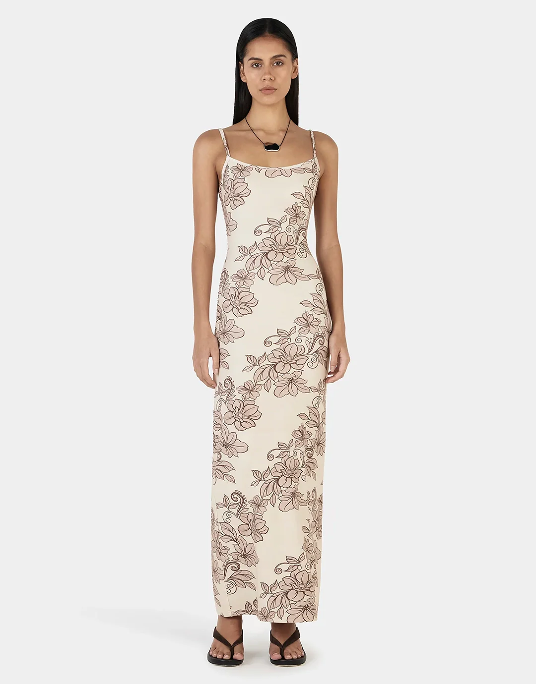 Gabrielle Maxi Dress - Rolling Waves Beige - Image 2
