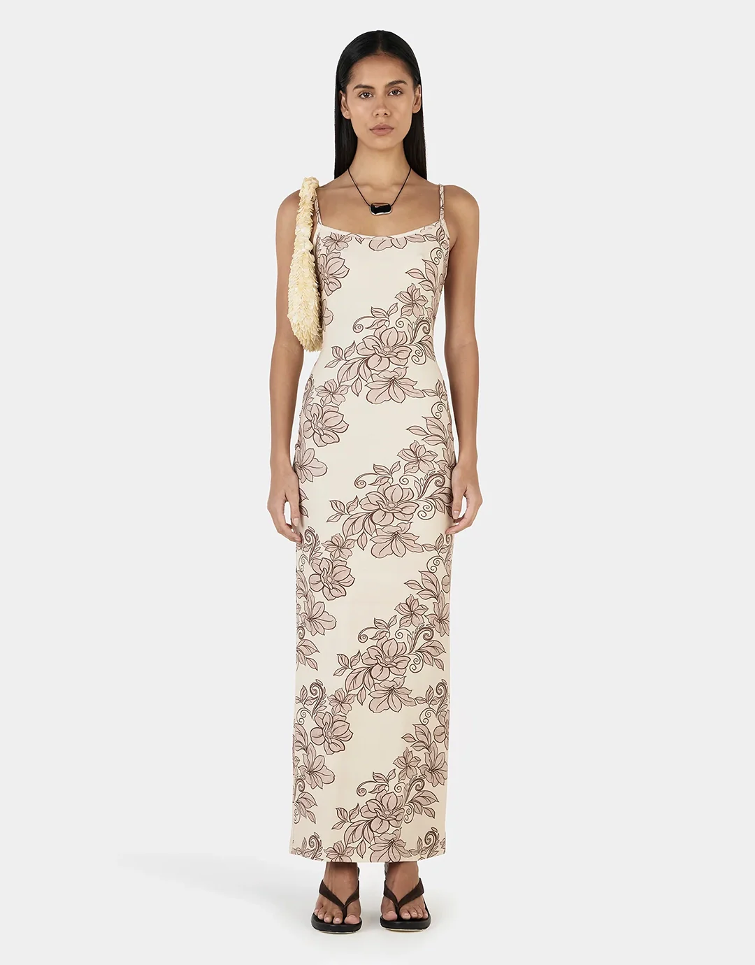 Gabrielle Maxi Dress - Rolling Waves Beige - Image 3