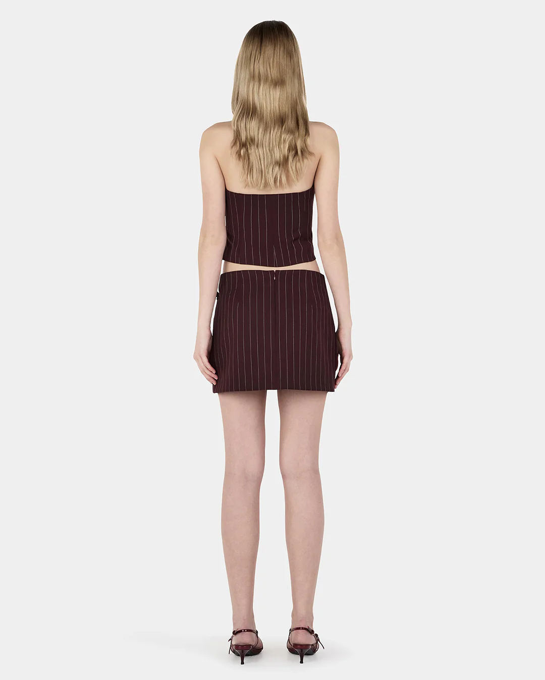 Ivy Wrap Skirt - Cherry Choc Stripe - Image 4