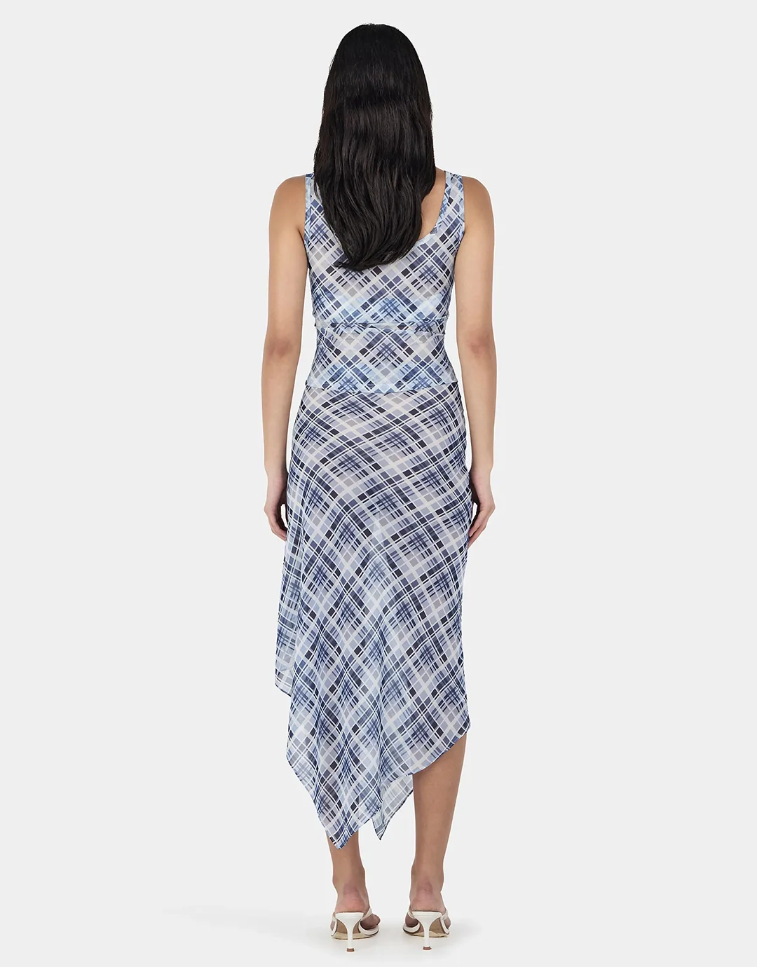 London Wrap Skirt - Sky Plaid - Image 5