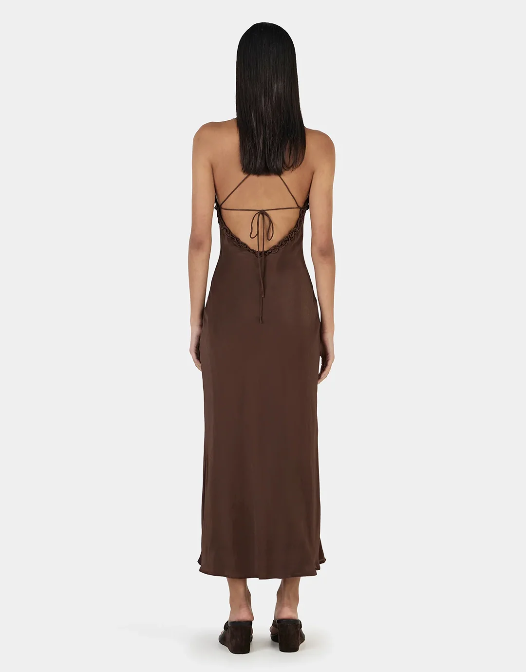 Samantha Midi Dress - Chocolate - Image 3