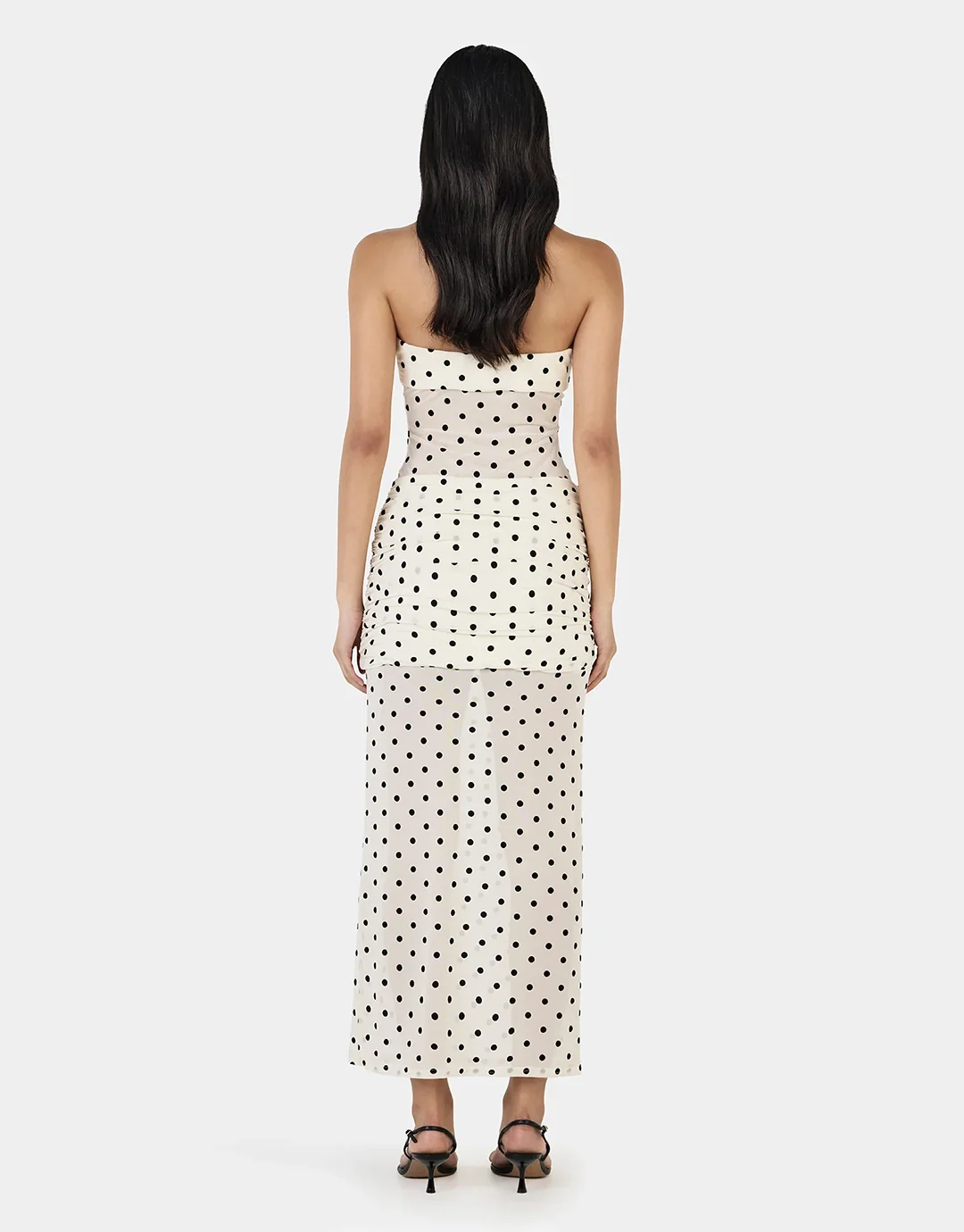 Vanessa Maxi Dress - Cream Polka - Image 2
