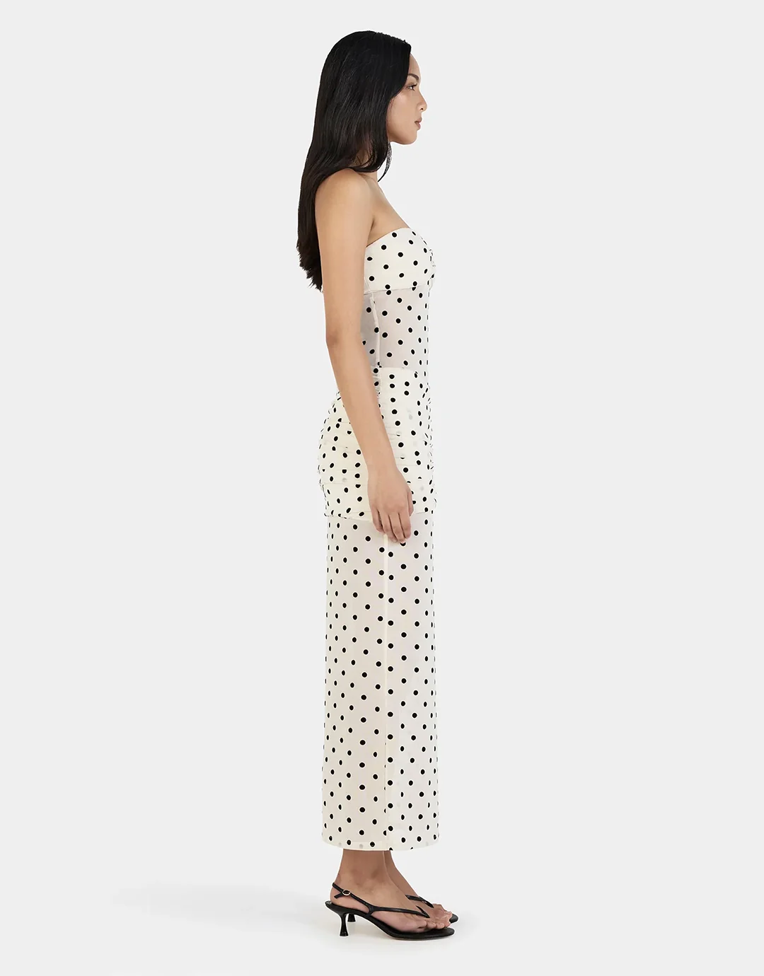 Vanessa Maxi Dress - Cream Polka - Image 5