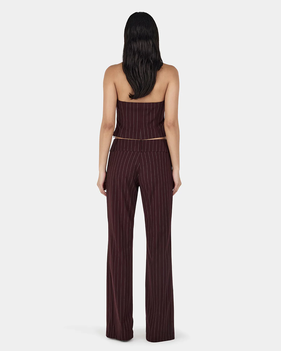 Yolanda Suit Pant - Cherry Choc Stripe - Image 5