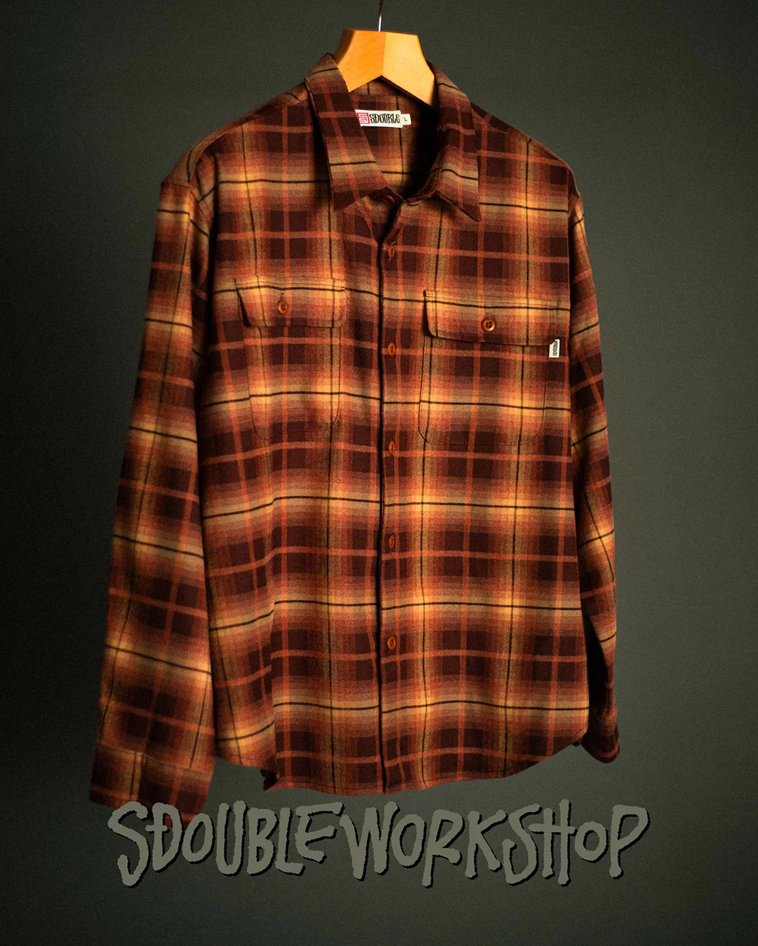 Pass Flannel Overshirt - Rust - Image 8