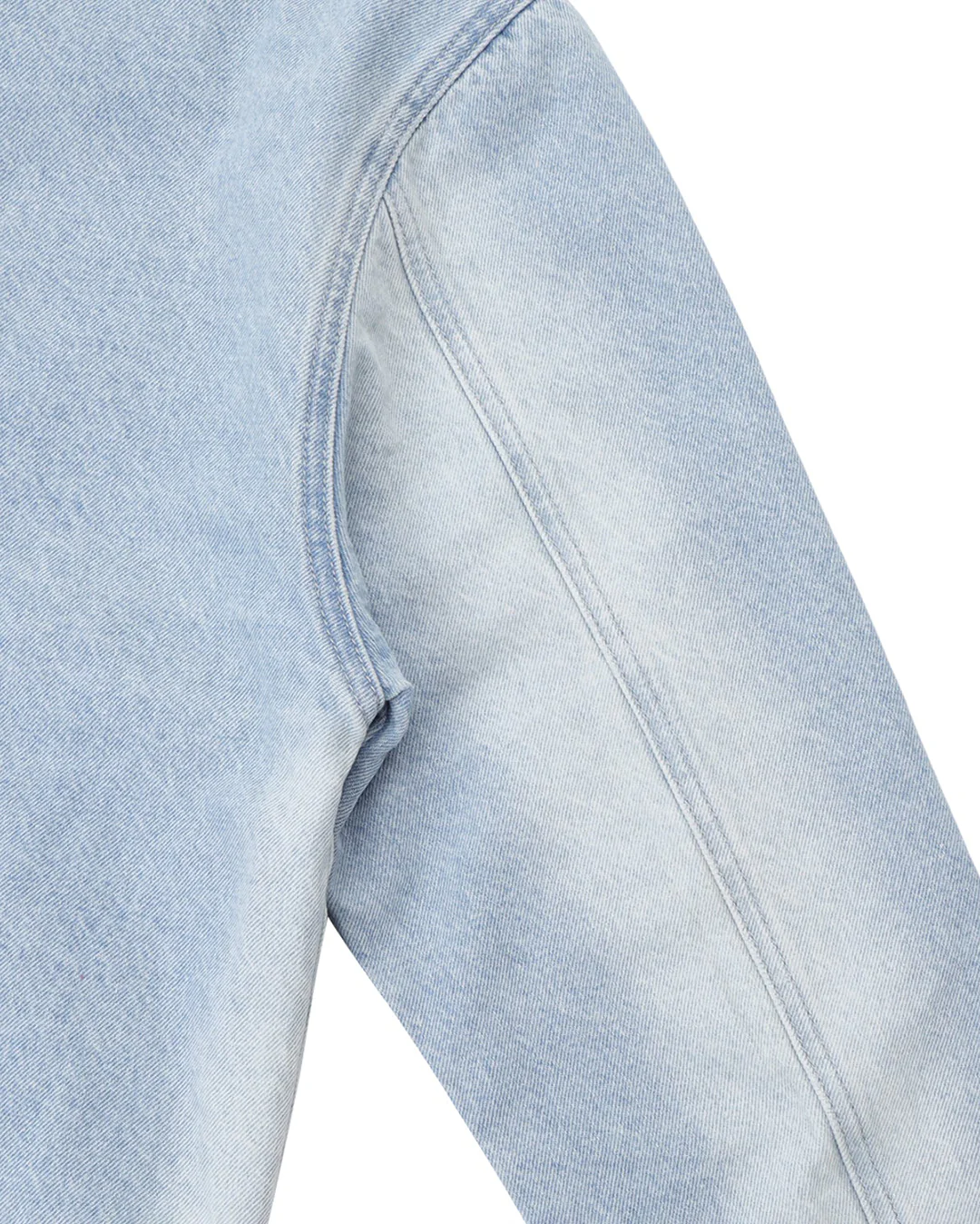 Faded Wash Workers Jacket - Light Indigo - Image 3