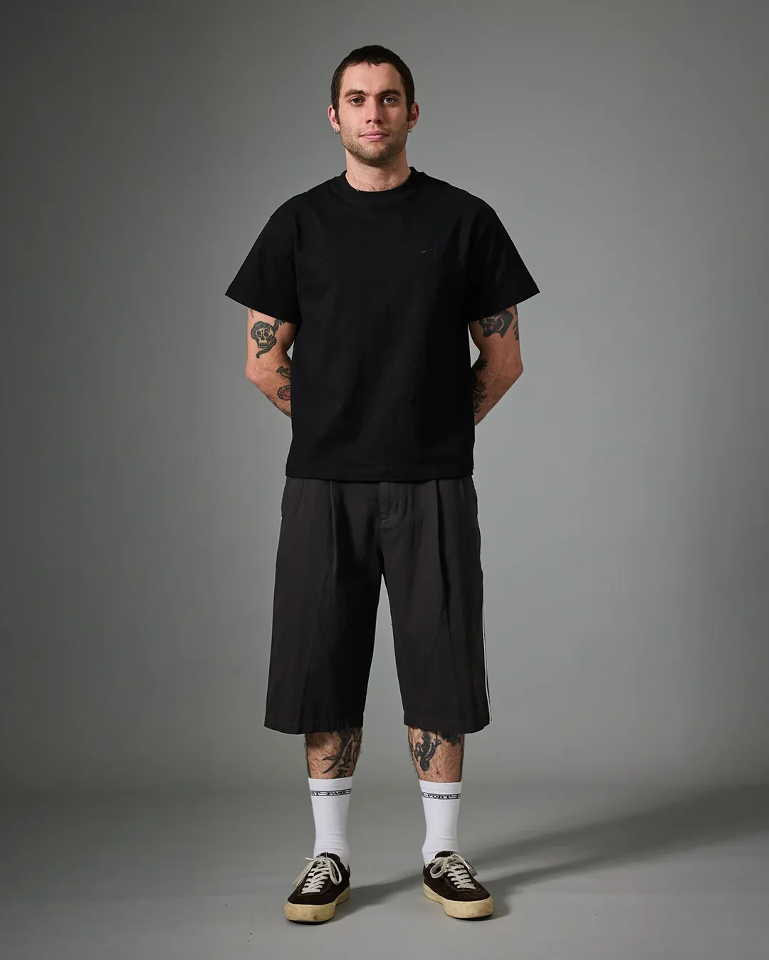 Herringbone Leagues Club Stripe Short - Vintage Black - Image 4