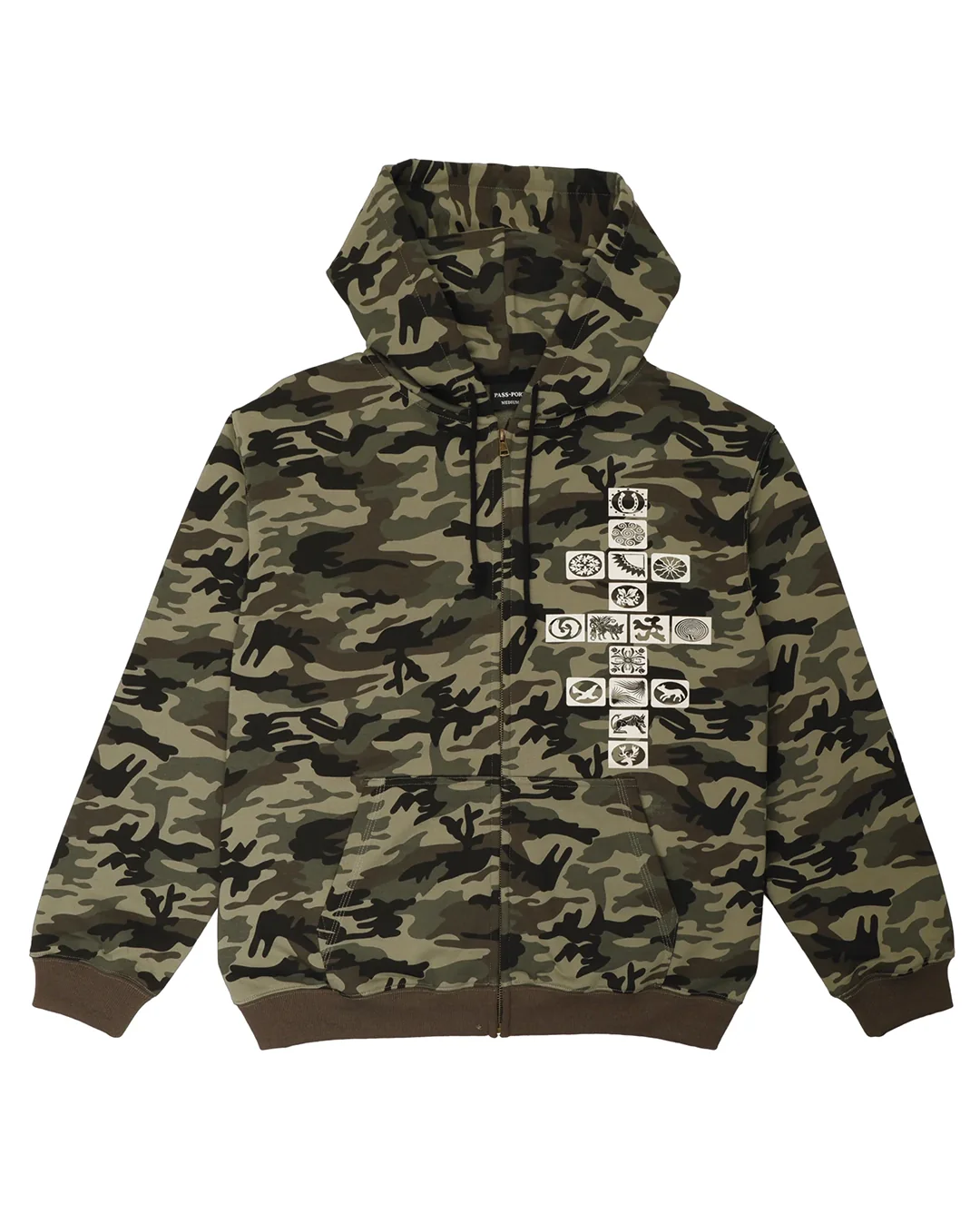 Kollaasi Zip Hoodie - Woodland Camo - Image 2
