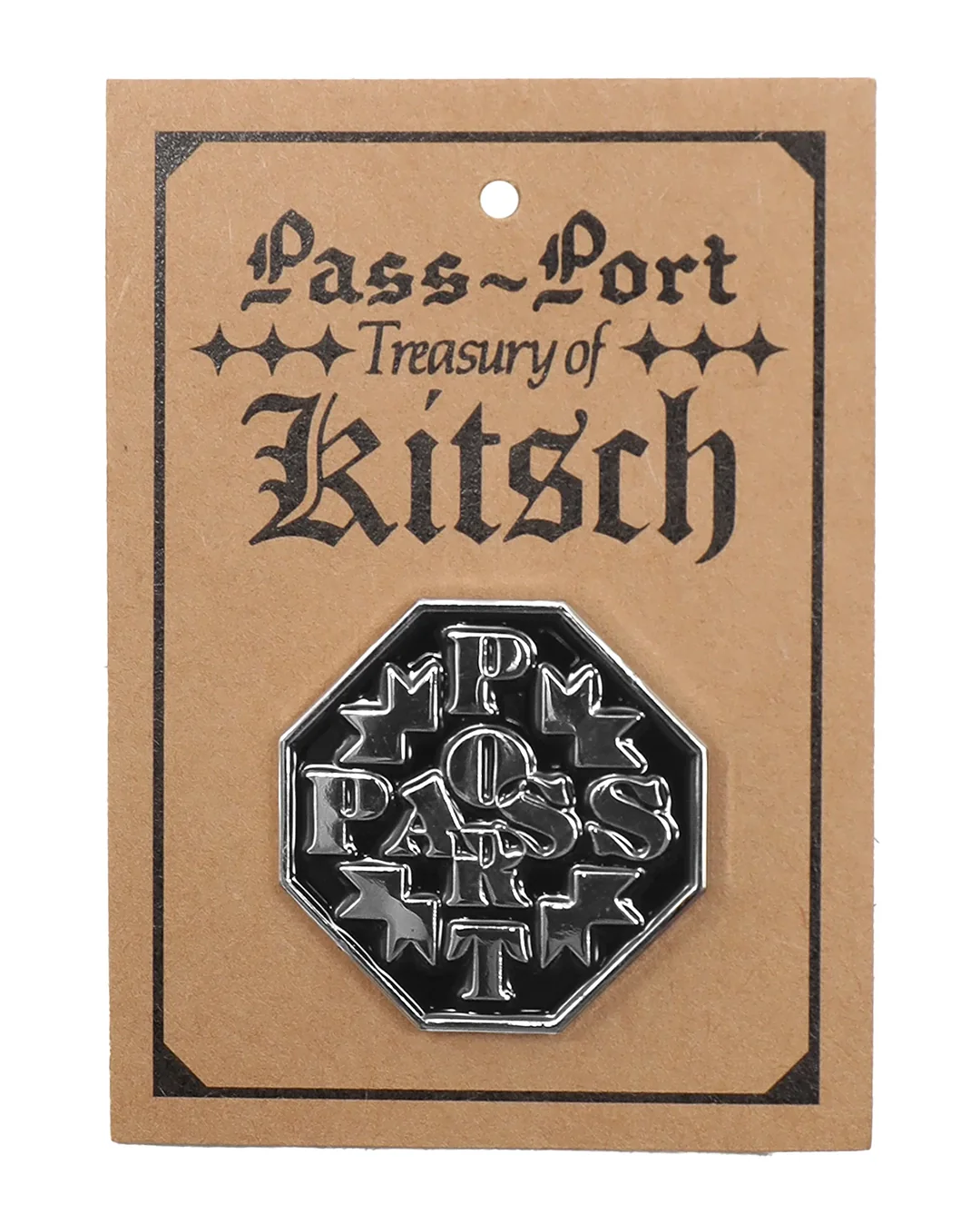Minted Pin - Antique Silver/Black