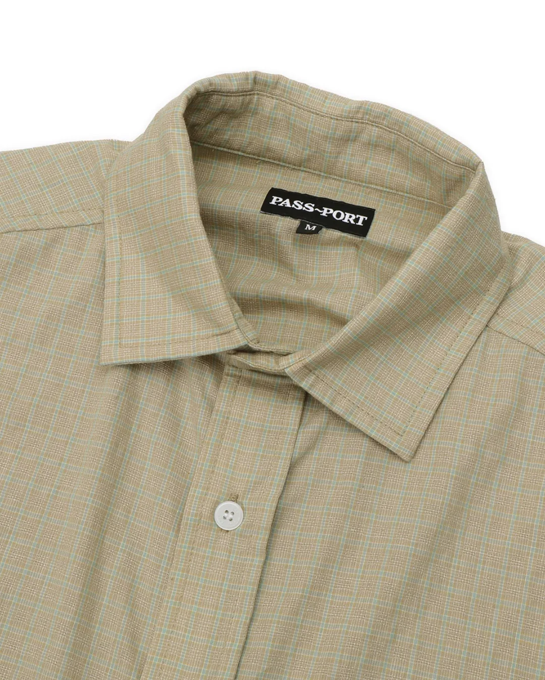 Wanderer Workers Check Shirt Short Sleeve - Khaki - Image 2