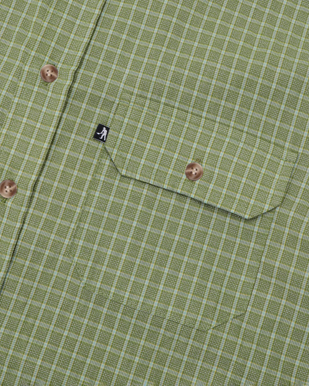 Workers Check Shirt Long-Sleeve - Sage - Image 2
