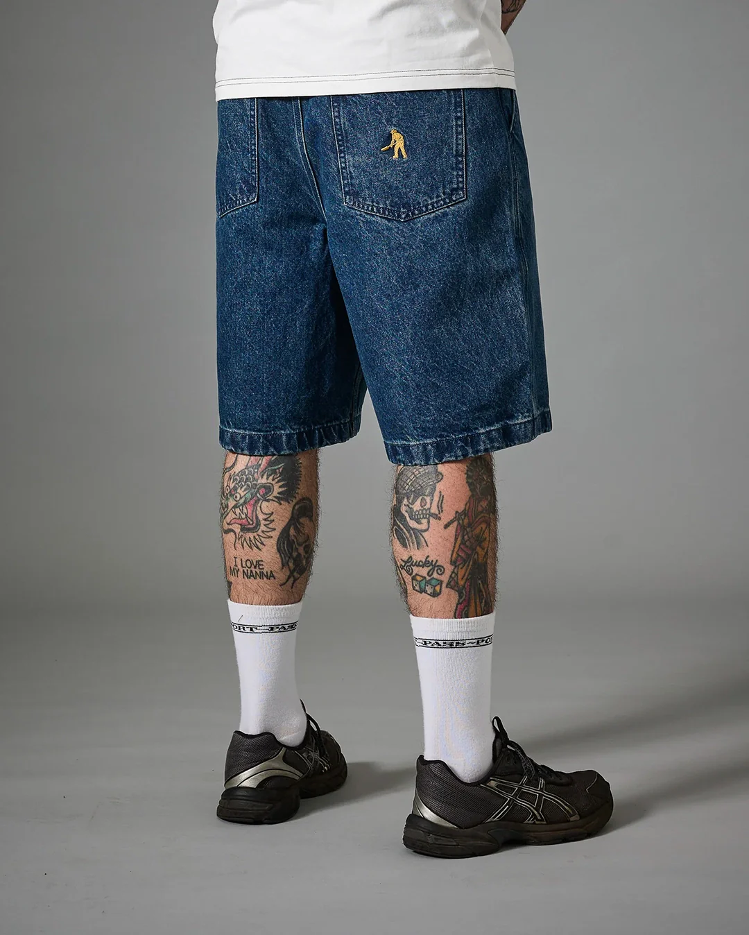 Workers Club Classic Jean Short R46 - Washed Dark Indigo - Image 2