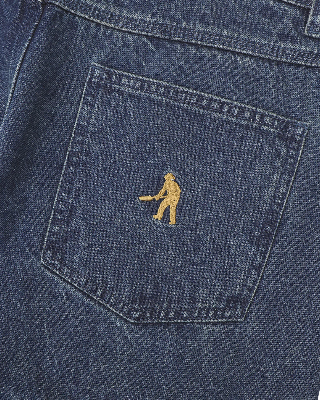 Workers Club Classic Jean Short R46 - Washed Dark Indigo - Image 6