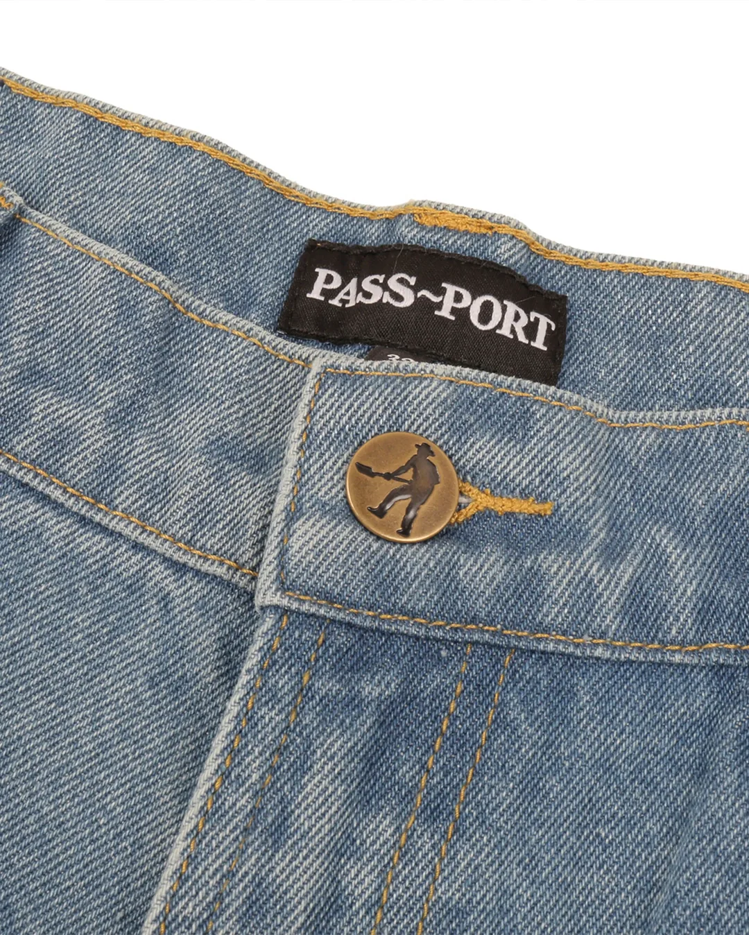 Workers Club Classic Jean Short R46 - Washed Light Indigo - Image 2