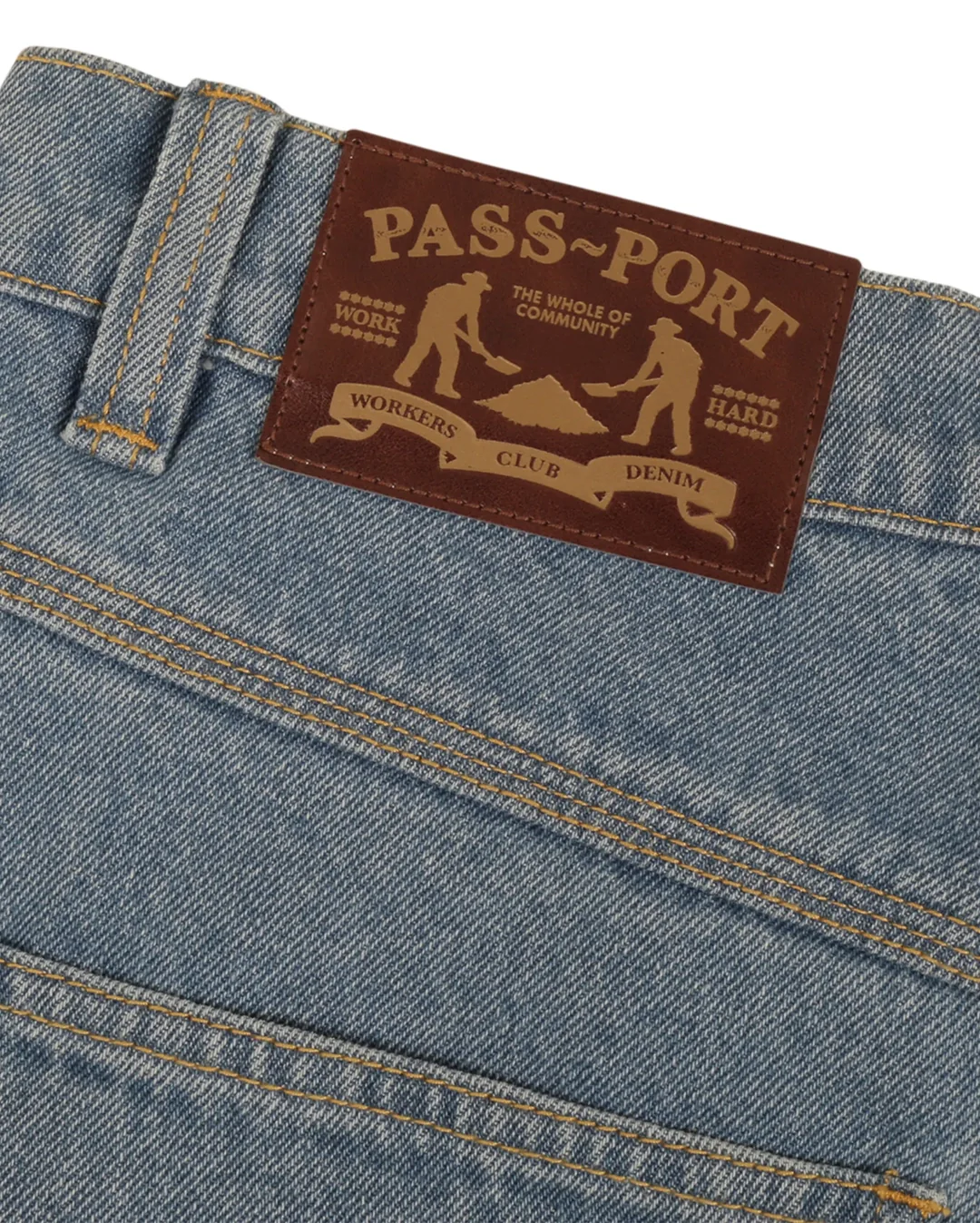 Workers Club Classic Jean Short R46 - Washed Light Indigo - Image 3