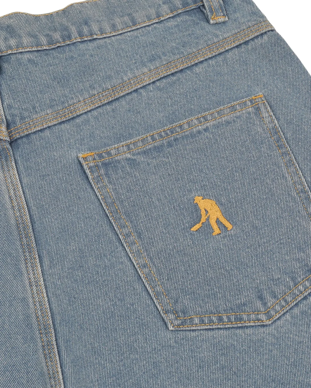 Workers Club Classic Jean Short R46 - Washed Light Indigo - Image 4