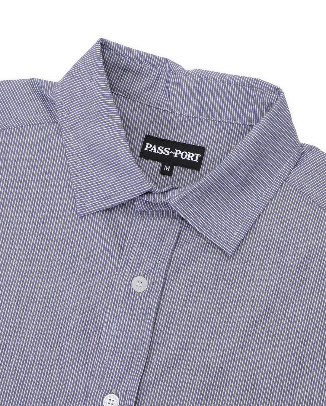 Workers Stripe Shirt Short Sleeve - Indigo - Image 2