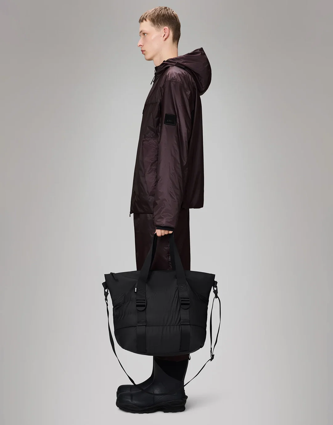 Puffer Mix Tote Bag Mini W3 - Black - Image 3