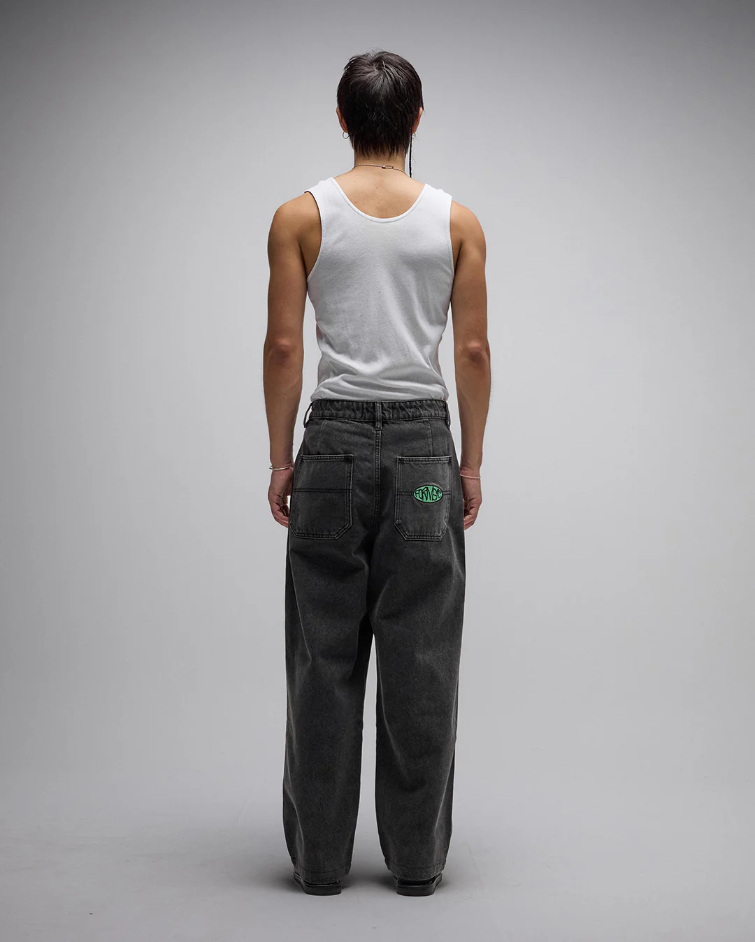 Reynolds Slack Denim Pant - Washed Black - Image 4