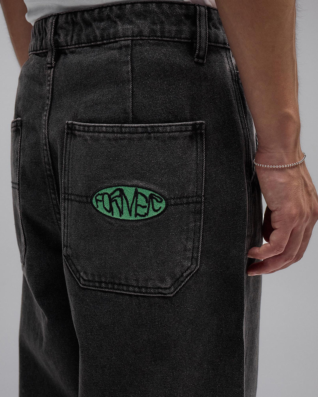Reynolds Slack Denim Pant - Washed Black - Image 6