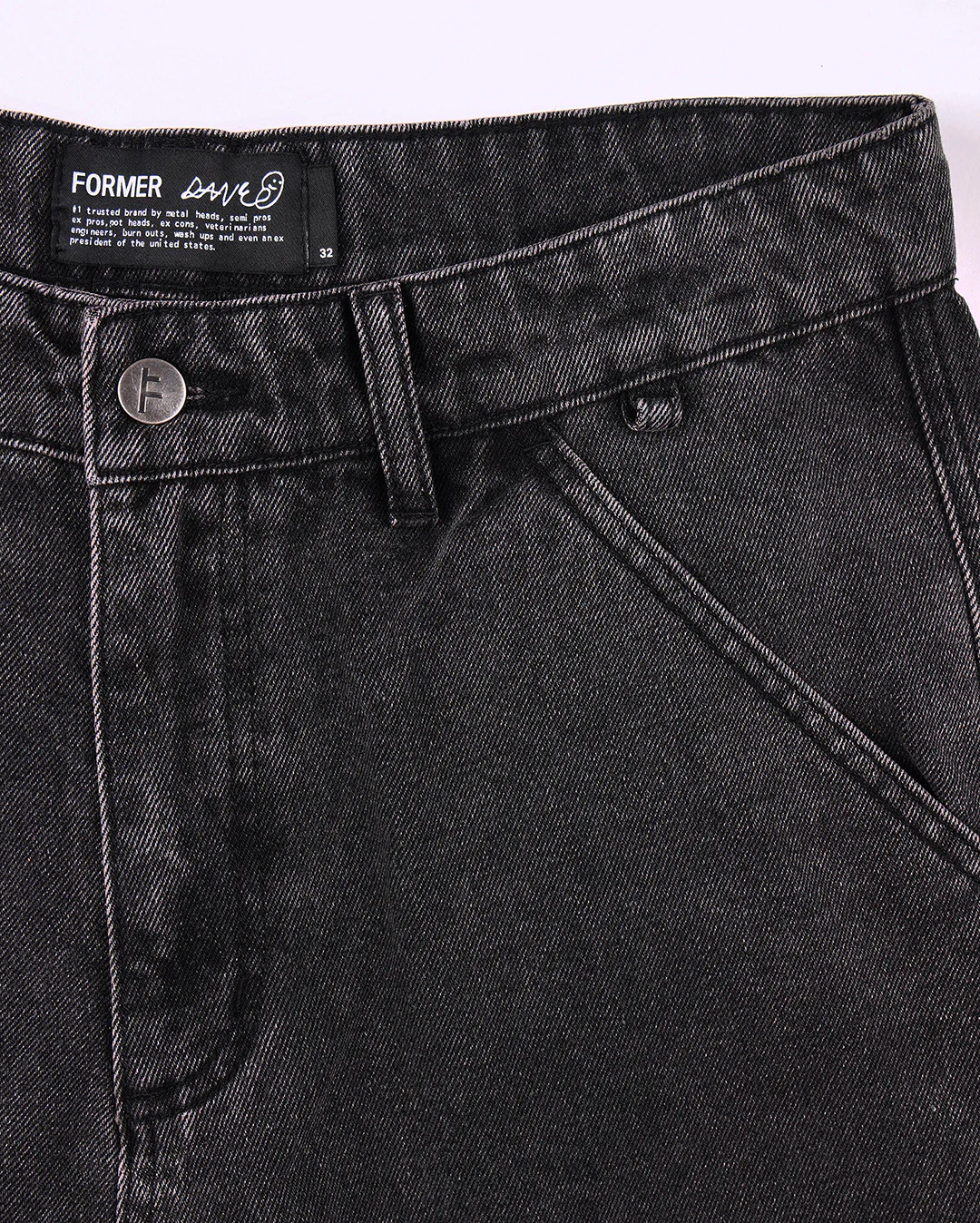 Reynolds Slack Denim Pant - Washed Black - Image 7