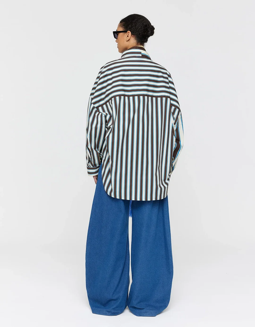 Marin Shirt - Brown and Mint Combo Stripe - Image 2