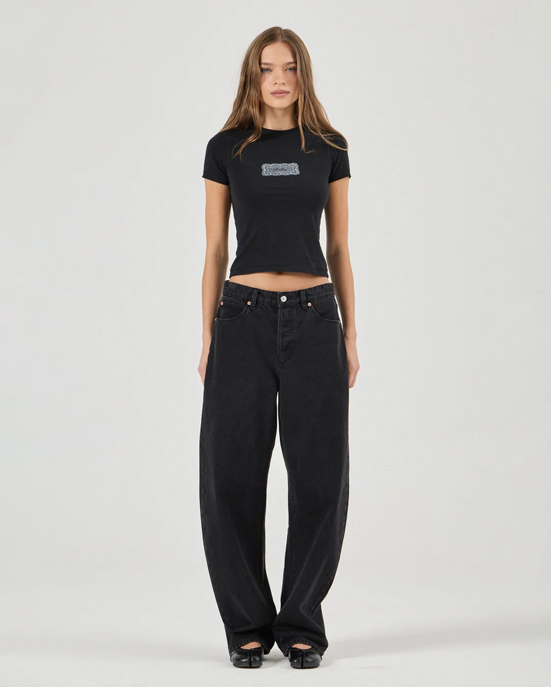 Arc Barrel Denim Jeans - Black Sand - Image 2