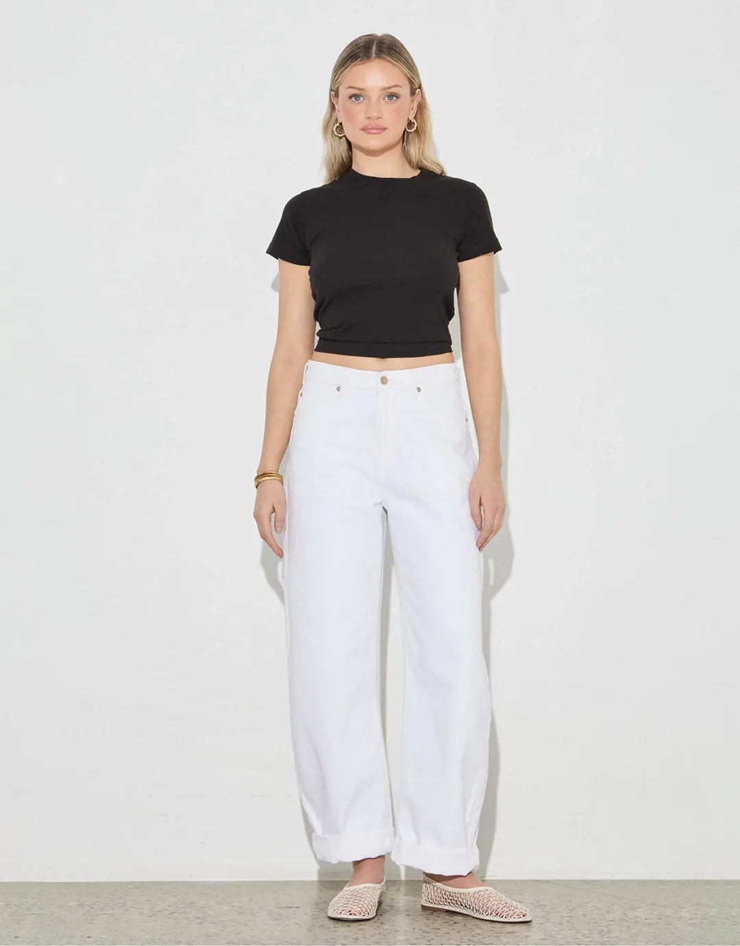 Arc Barrel Jeans - White Gold - Image 4