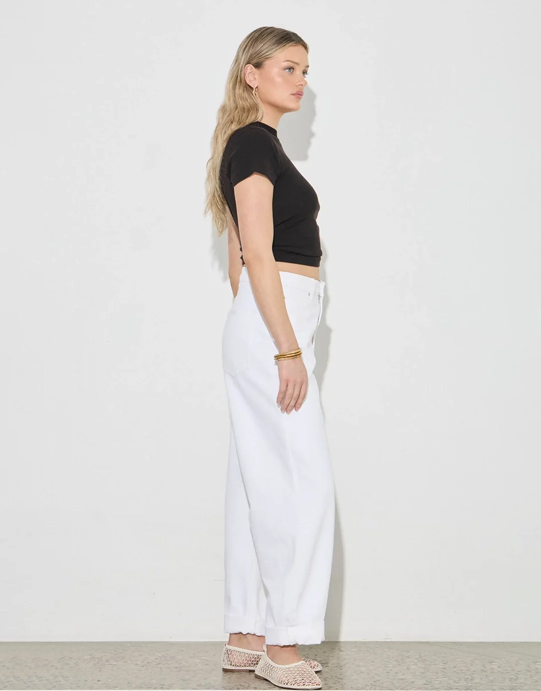 Arc Barrel Jeans - White Gold - Image 5